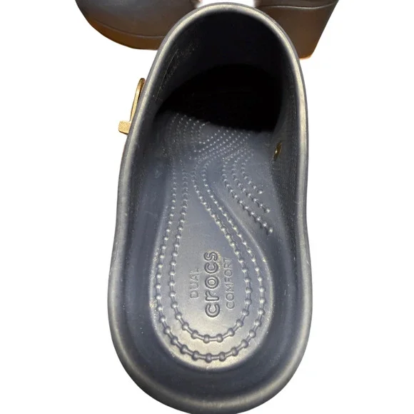CROCS Sarah Women's 7 Clog Mules Navy Blue Dual Comfort Arch Support Slip On - Picture 11 of 12